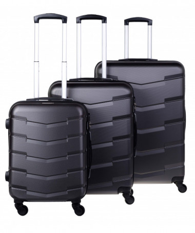 Komplet walizek podróżnych Barcelona DARK GREY