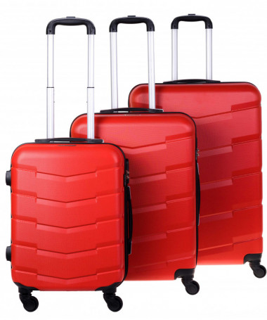 Komplet walizek podróżnych Barcelona RED