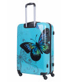 Średnia walizka podróżna Policarbon MOTYL M Blue