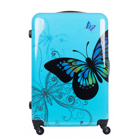 Duża walizka podróżna MOTYL L Blue