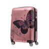 Średnia walizka podróżna Policarbon MOTYL PINK M
