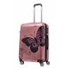 Średnia walizka podróżna Policarbon MOTYL PINK M