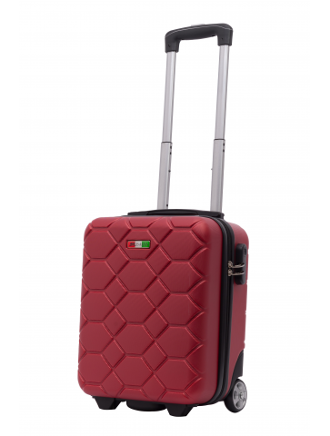 Mała walizka kabinowa FRRE TO PLANE Amsterdam RED WINE