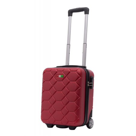 Mała walizka kabinowa FRRE TO PLANE Amsterdam RED WINE