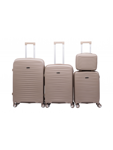 Komplet Walizek Podróżnych BAGIA TRAVEL PREMIUM 4 szt. KHAKI