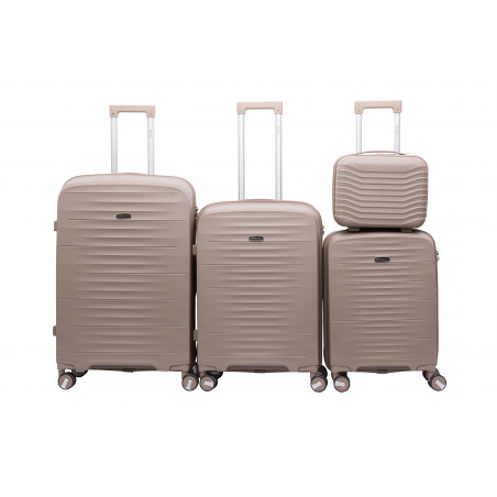 Komplet Walizek Podróżnych BAGIA TRAVEL PREMIUM 4 szt. KHAKI