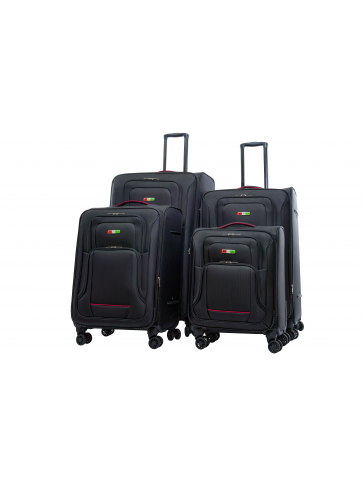KOMPLET WALIZEK BAGIA PREMIUM 4szt. MATERIAŁOWE BLACK