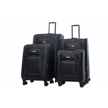 KOMPLET WALIZEK BAGIA PREMIUM 4szt. MATERIAŁOWE BLACK