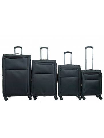 KOMPLET WALIZEK BAGIA TRAVEL 4szt. MATERIAŁOWE BLACK