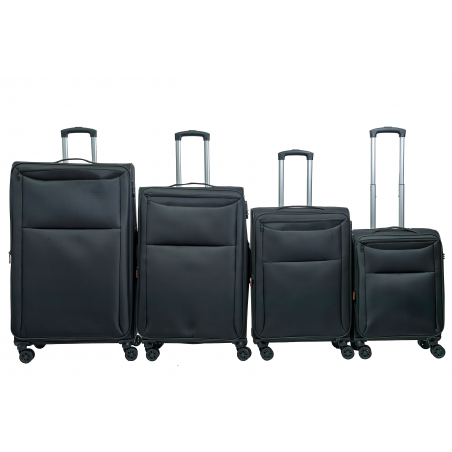 KOMPLET WALIZEK BAGIA TRAVEL 4szt. MATERIAŁOWE BLACK
