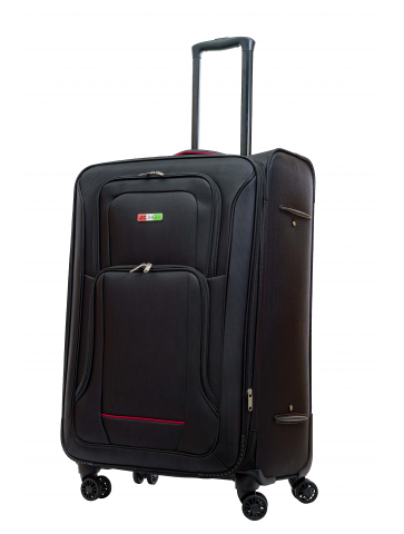 DUŻA WALIZKA MATERIAŁOWA 100L BAGIA WALIZKA PREMIUM BLACK
