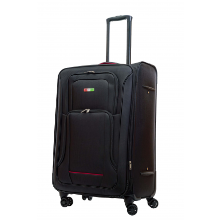 DUŻA WALIZKA MATERIAŁOWA 100L BAGIA WALIZKA PREMIUM BLACK