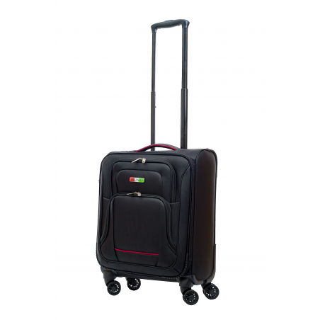 MAŁA WALIZKA MATERIAŁOWA KABINOWA 40L BAGIA WALIZKA PREMIUM BLACK