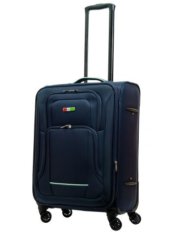 WALIZKA MATERIAŁOWA ROZMIAR ŚREDNI 70L BAGIA DARK BLUE
