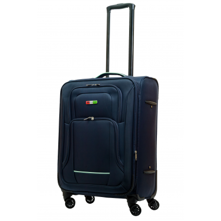 WALIZKA MATERIAŁOWA ROZMIAR ŚREDNI 70L BAGIA DARK BLUE