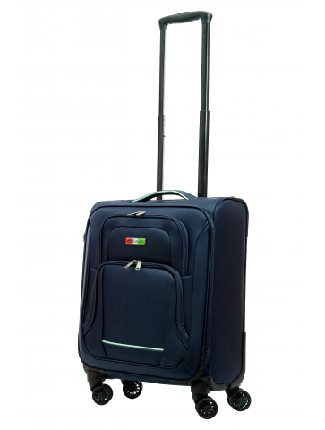 MAŁA WALIZKA MATERIAŁOWA KABINOWA 40L BAGIA DARK BLUE