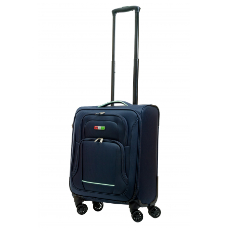 MAŁA WALIZKA MATERIAŁOWA KABINOWA 40L BAGIA DARK BLUE