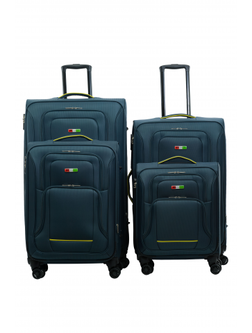 KOMPLET WALIZEK BAGIA PREMIUM 4szt. MATERIAŁOWE DARK GREY