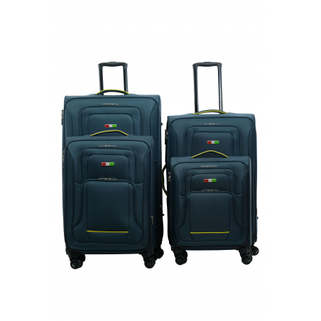 KOMPLET WALIZEK BAGIA PREMIUM 4szt. MATERIAŁOWE DARK GREY