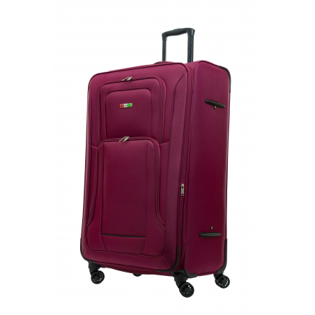 DUŻA WALIZKA MATERIAŁOWA 130L BAGIA WALIZKA PREMIUM BORDO