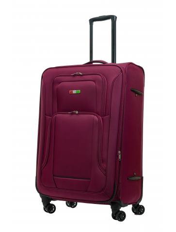 DUŻA WALIZKA MATERIAŁOWA 100L BAGIA PREMIUM BORDO