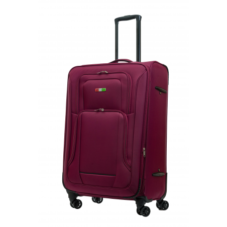 DUŻA WALIZKA MATERIAŁOWA 100L BAGIA PREMIUM BORDO